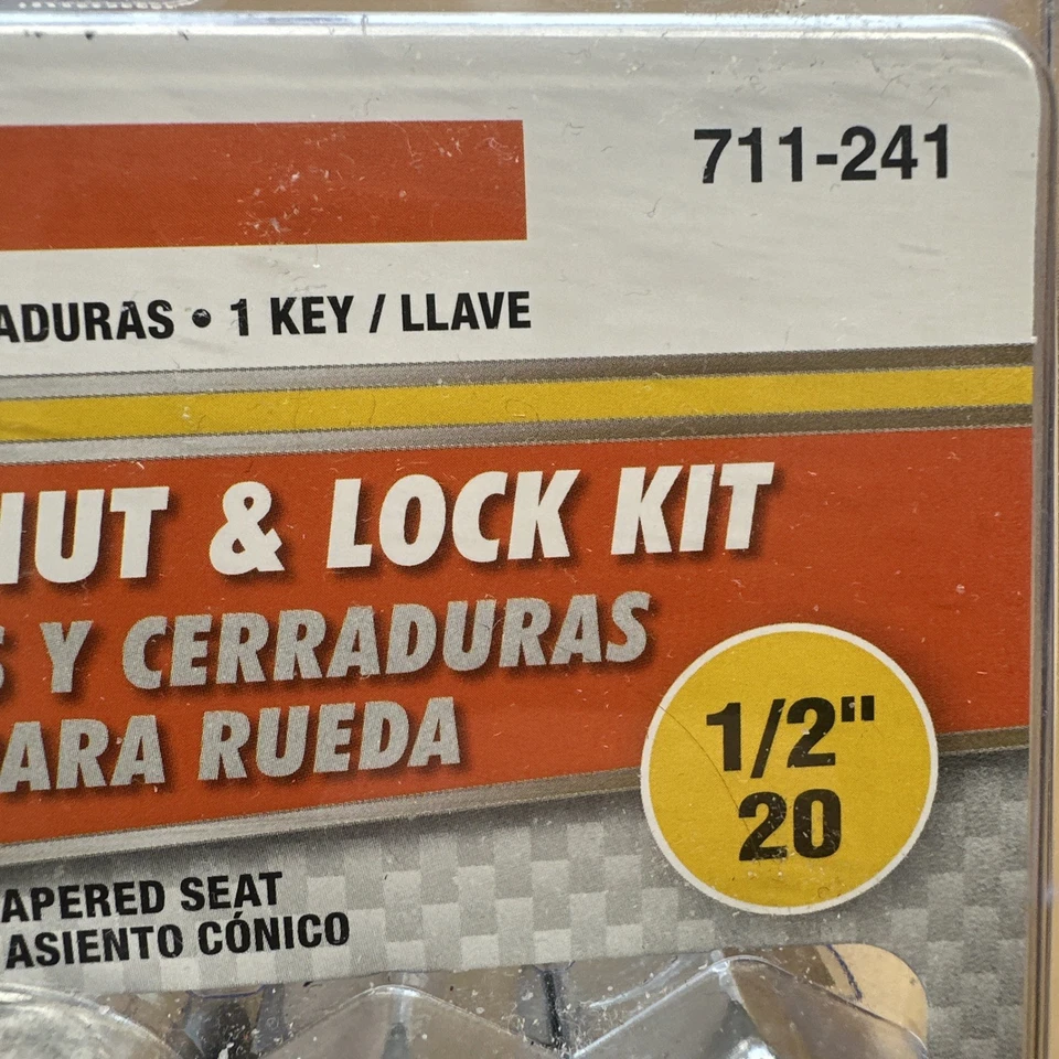 Dorman 711-241 Chrome Wheel Nut & Lock Kit ½"  - 20 Acorn Nuts Taper Seat NEW - Image 2 of 4