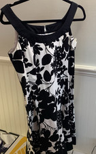 Jones Wear sundress women's 6 Black and White Pretty, 98% Cotton spring cute