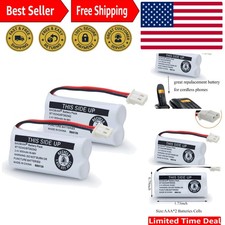 High Capacity Ni-MH Rechargeable Cordless Phone Battery - Eco-Friendly 2 Pack