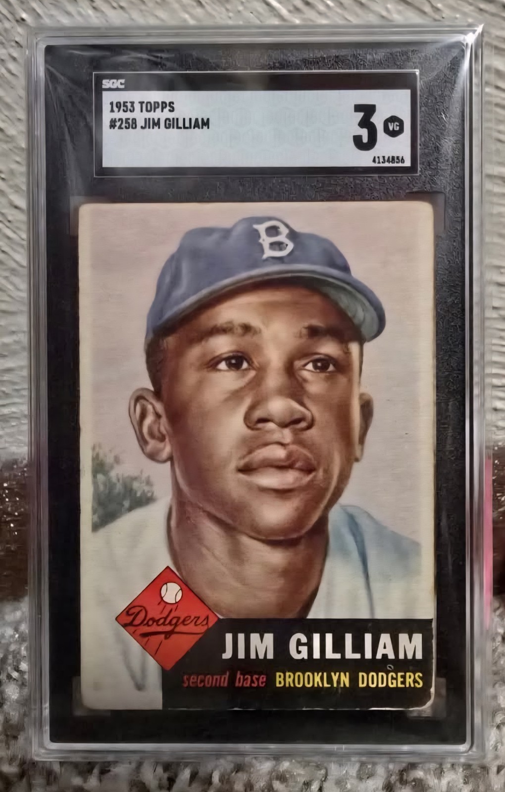 1953 Topps #258 Jim Gilliam RC sgc 3