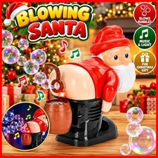 Santa Fart Bubble Machine Toy with Music  Flashing Lights Christmas Gift