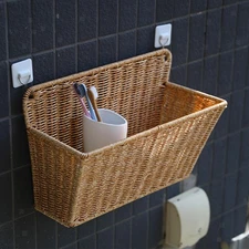 Storage Basket Woven Hanging Basket Wall Mount Organizer