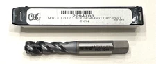OSG M10 x 1mm HSSE Tap Spiral Flute Modified Bottoming Tap TiCN 3 Flute D11
