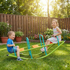 Kids Seesaw Plastic Seat Playground Equipment Cute Baby Rocker Steel TubeOutdoor