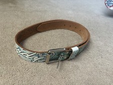 Ed Hardy Belt by Christian Audigier Genuine Leather, Size Large Y2K