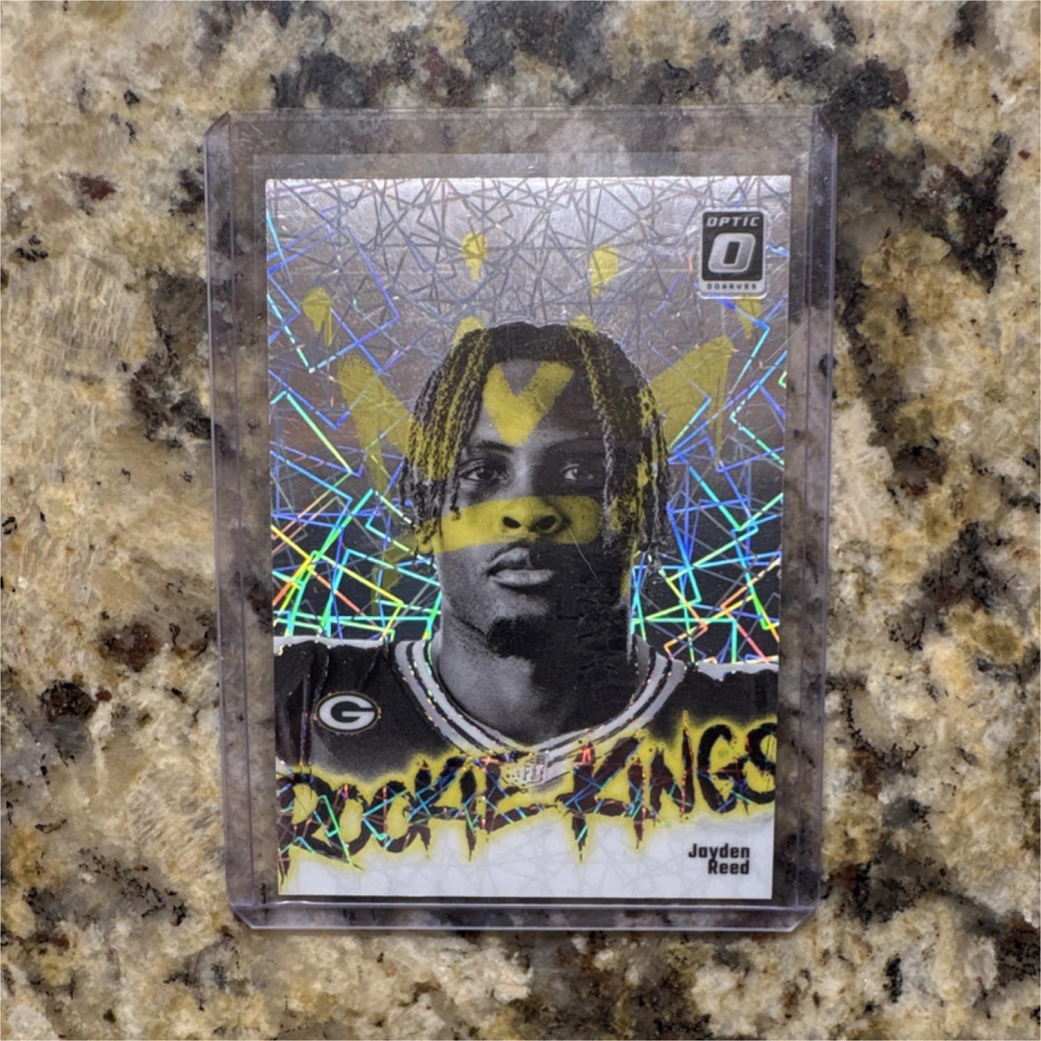 Panini 2023 Donruss Optic Rookie Kings Prizm Jayden Reed #19 Packers NFL
