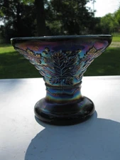 Northwood grape cable punch bowl base stand glass antique amethyst excellent