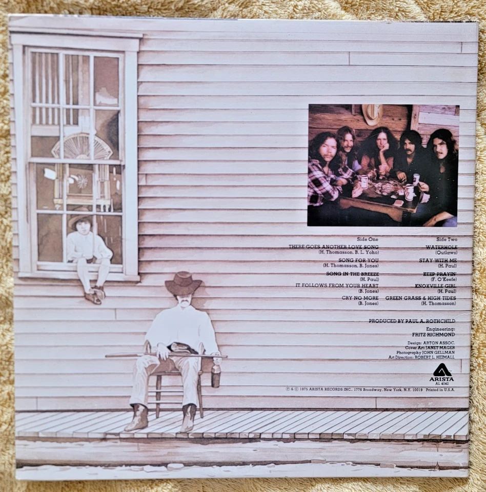 The Outlaws self-titled LP Vinyl Record 1975 Arista Southern Rock EX Foto 3 de 4