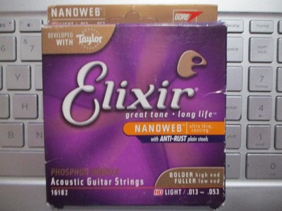 Elixir 11182 80/20 Bronze Nanoweb HD Light Acoustic Guitar Strings 13-53
