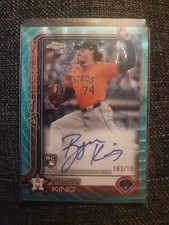2025 Topps Chrome Bryan King Aqua Wave Refractor Auto SP/199 #RA-BK