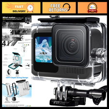 Waterproof Diving Housing Case for GoPro Hero 13/12/11/10/9 - 60M/196FT Accessor