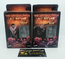 Lot Of 2 - Walking Dead All out War Game Booster NEGAN & MORGAN Figures - NEW!