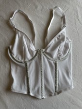 Spirit Halloween Corset White/Silver Med