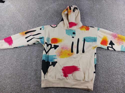 Pacsun Small Mens Sweater Multicolor Geometric Hooded Cotton Blend - Picture 2 of 9