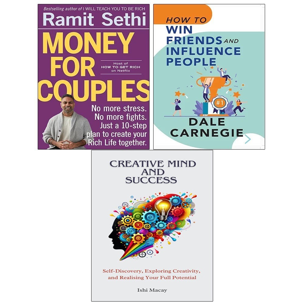 Money For Couples,Creative Mind And Succes,How Win Friends Influence 3 Books Set