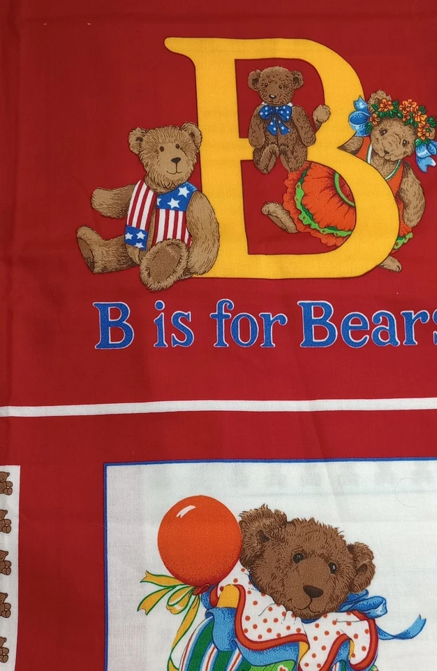 Cranston Print Works Company B is for Bears Sew Your Own Teddy Bear Book Fabric - Image 2 of 4