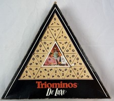 Goliath Triominos De Luxe Board Game with Solid Bricks Vintage
