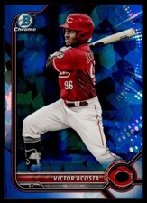 2022 Bowman Draft Chrome Sky Blue Refractor Victor Acosta Cincinnati Reds