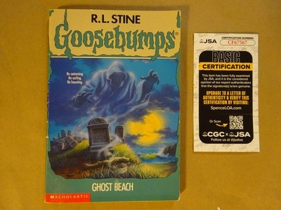 Signed by Tim Jacobus Goosebumps Autographed Ghost Beach Paperback Book JSA COA