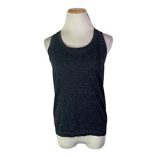 Athleta Size S Black Glittery Racerback Tank Stretch