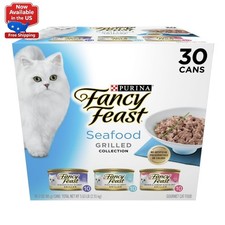 Purina Fancy Feast Grilled Food, Wet Cat Food, Seafood, 3 oz Cans