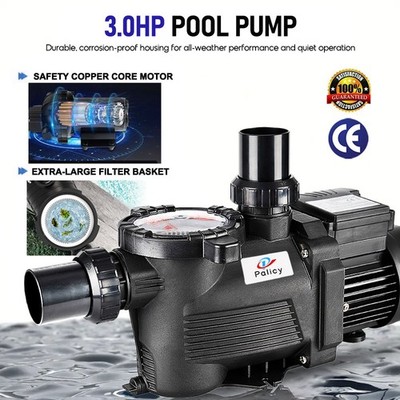 3.0HP In/Above Ground Swimming Pool Pump Motor For Hayward w/ Strainer 110V