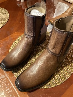 Genuine Deer Skin Boots El Malcreado Size USA 10/ Botas De Piel De Venado Zipper