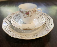 Oscar De La Renta Espresso Cup Saucer + Plate West Germany No Chips Vintage EUC 