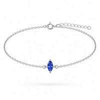 FußKette FußKettchen Zirkonia 925 Silber Damen Verstellbar
