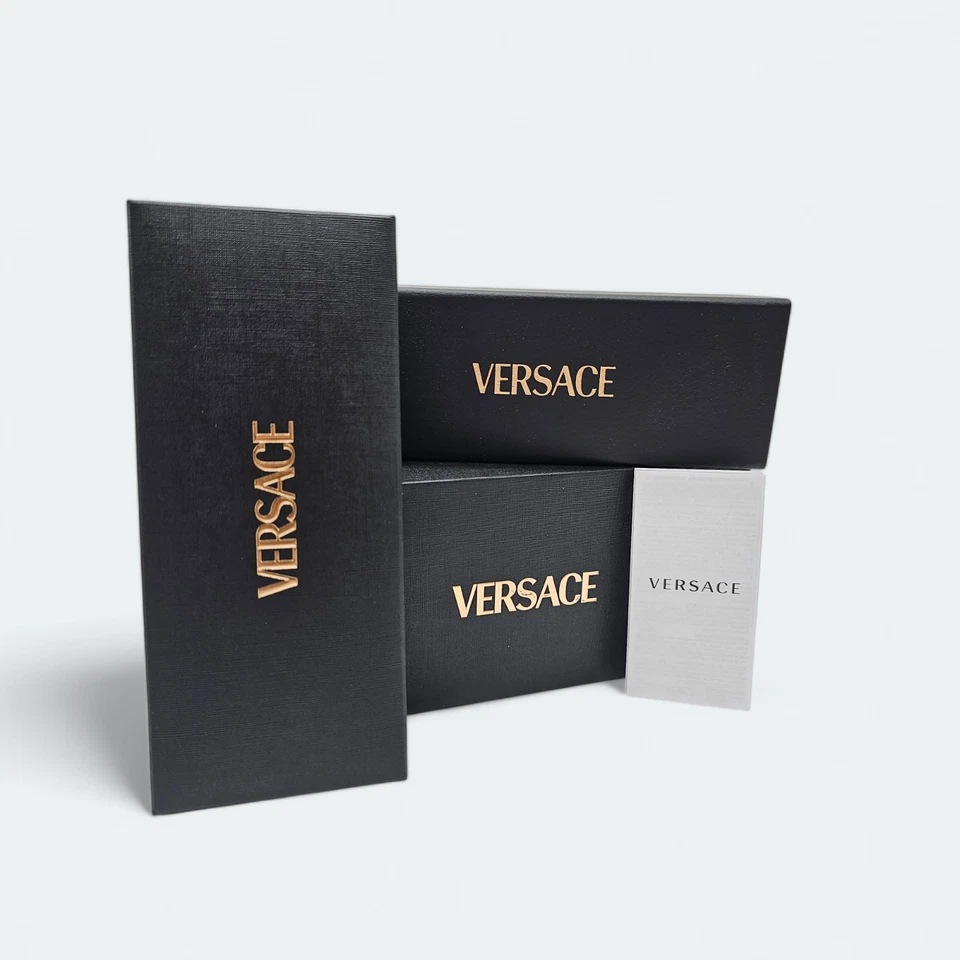 NUEVO VERSACE EDICIÓN LIMITADA NEGRO AUTÉNTICO GAFAS GAFAS GAFAS DE SOL ESTUCHE CON TELA Foto 2 de 4