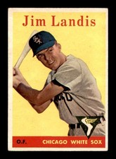 1958 Topps Var #108 Jim Landis YT EX+ X3260494