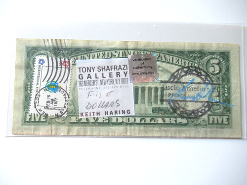 A. WARHOL/K. HARING/J.M. BASQUIAT: 5Dollar 3x ORIGINAL SIGNIERT, AMTL. ST. 1977 - Bild 3 von 6