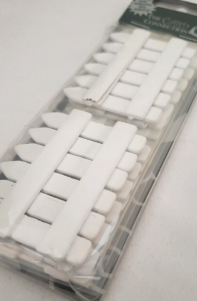 The Card Connection Decorative Elements - WHITE WOOD PICKET FENCE - 6pcs - Image 2 of 2
