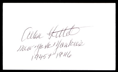 Allen Gettel Baseball Index Card Signed Auto Autograph (no COA) *e1