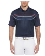 Ben Hogan Men's Chest Stripe Print Golf Polo Shirt Size Medium 38-40 