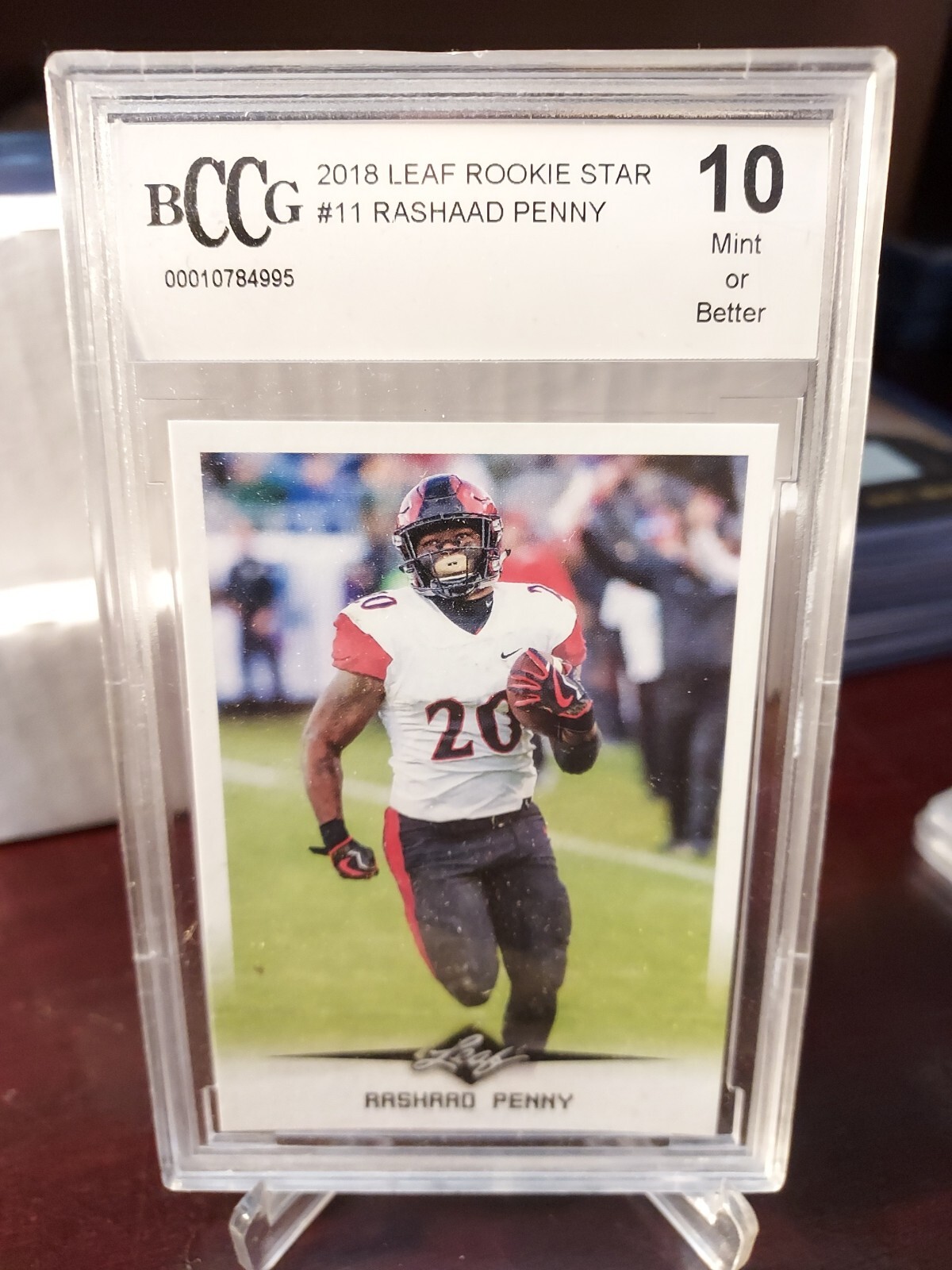 2018 Leaf Rookie Star #11 Rashaad Penny Rookie Card BCCG 10 Mint+