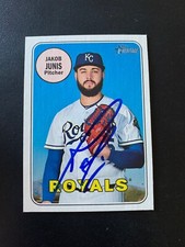 Jakob Junis Signed 2018 Topps Heritage High Number Card Kansas City Royals COA