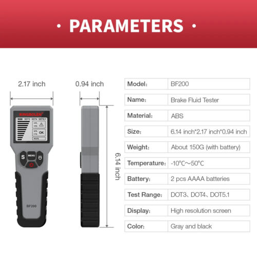 Auto Brake Fluid Tester Car Brake Oil Tool LED Indicator Check Display Oil Tool - Picture 6 of 23