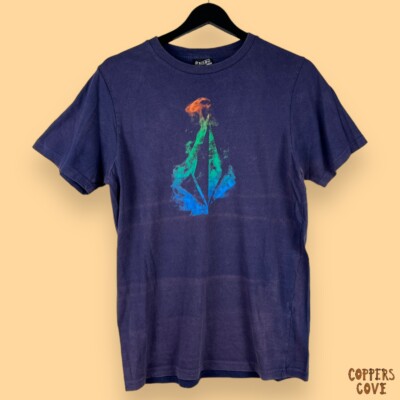 Vintage Volcom T-Shirt Herren Medium Marineblau Flamme Logo 90er Jahre Surfen Skate Retro