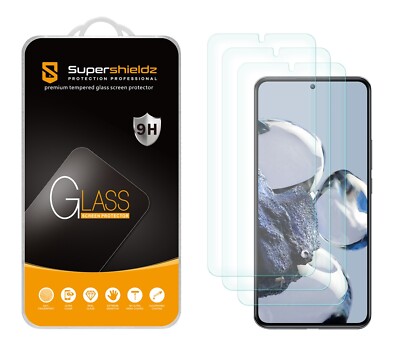 [3-Pack] Supershieldz Tempered Glass Screen Protector for Xiaomi 12T Pro 5G
