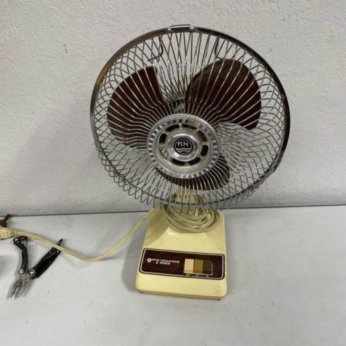 Vintage KH 9” Oscillating Desk Fan 2 Speed Model KH-901 - HN - Picture 1 of 5