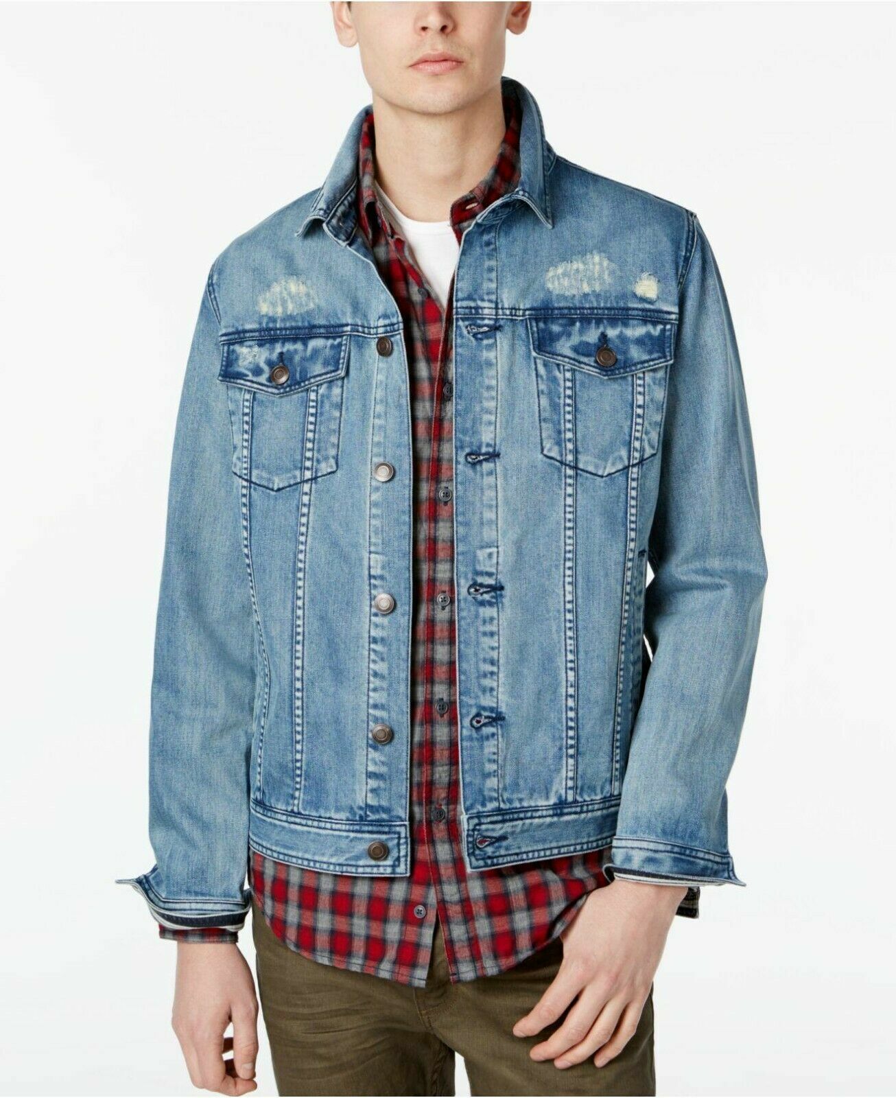 МУЖСКАЯ ДЖИНСОВАЯ КУРТКА AMERICAN RAG СТОИМОСТЬЮ 120 ДОЛЛАРОВ, BORO WASH, размер S