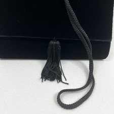 La Regale Ltd Crossbody Purse Black Velveteen 8x6.5x1 Drop 20 Bag Vintage