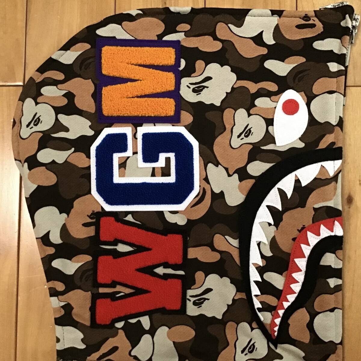 2024 BAPE THINK STORE CAMO Separate shark full zip hoodie A