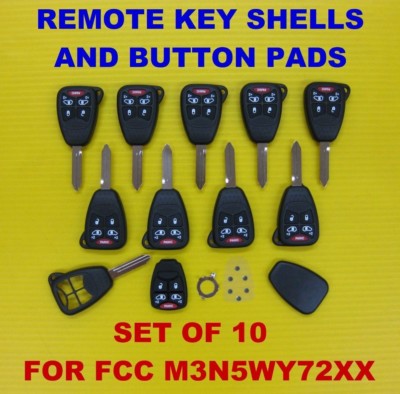 Set of 10 NEW Remote Head Key Shell Cases Power Door Sliders Buttons M3N5WY72XX