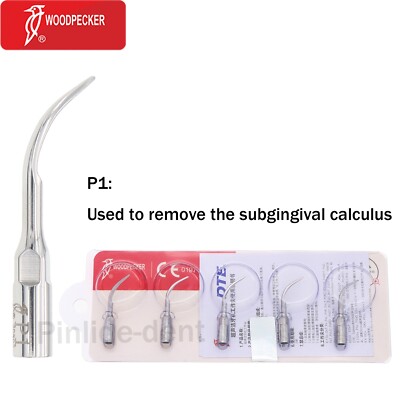100% Original Woodpecker Dental Ultrasonic Scaler Periodontal Tips P1 fits EMS