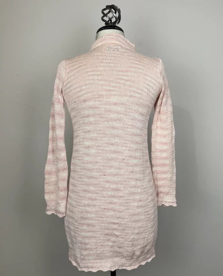 Cárdigan largo Odd Molly plumero XS tejido suéter rosa algodón seda boho bordado Foto 4 de 4