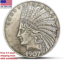 Antique Liberty Indian Head Ten-Dollars Coin - Great American Commemorative Old
