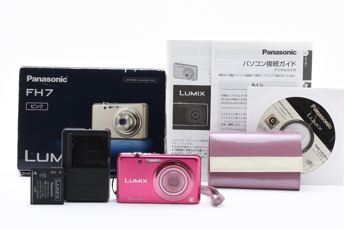 Panasonic LUMIX DMC-FH7 (良品） MINT in Box] Panasonic LUMIX DMC-FH7 Pink 4x Compact Digital