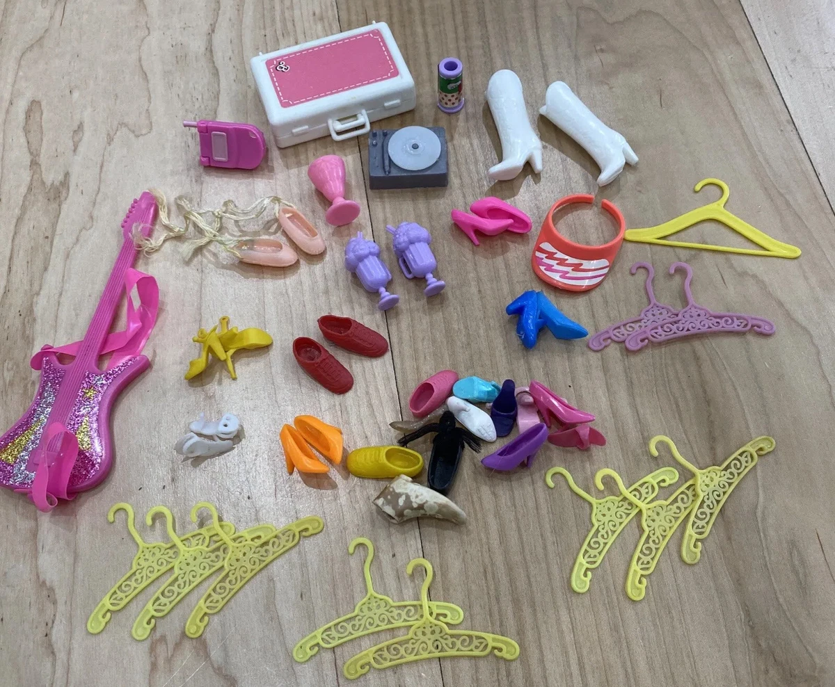 Barbie Doll LOT - Mixed Doll ACCESSORIES LOT - SHOES BOOTS VISOR SUITCASE